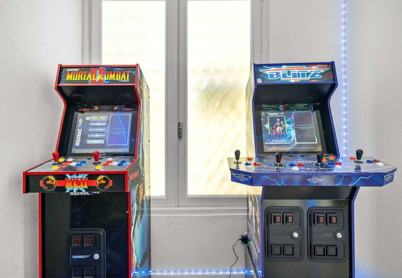 Classic arcade machines for game nights
