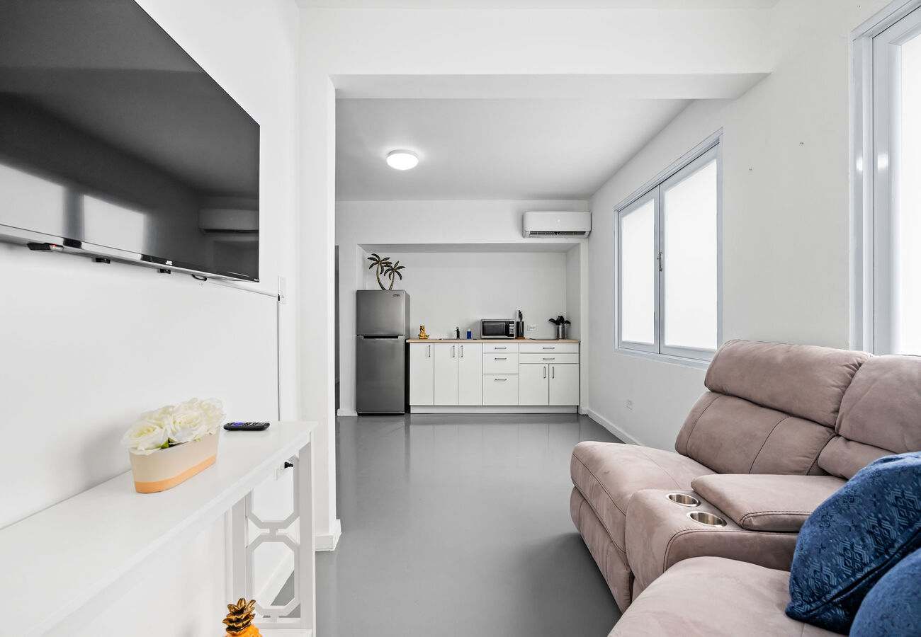 Open-plan living room and kitchenette
