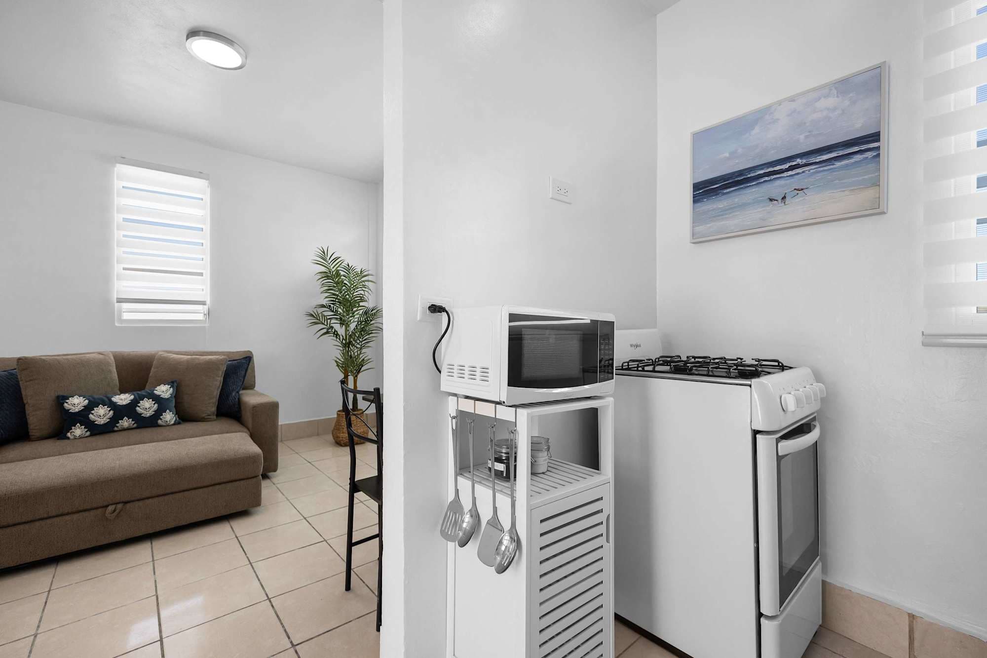 Bright, cozy living area