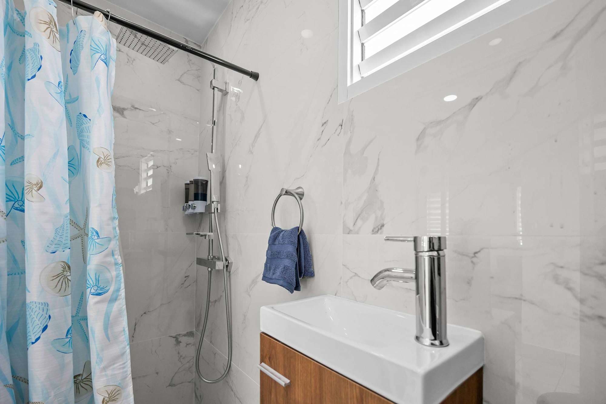 Refresh in our walk-in shower