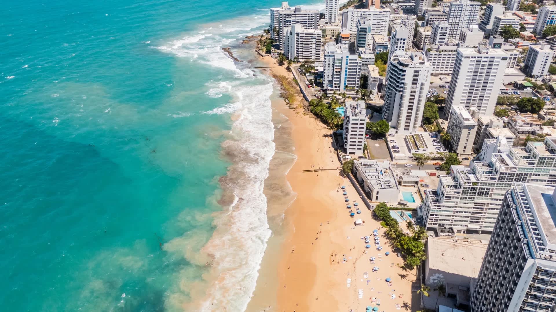 Condado Beach from above – a 6-min walk from the apartment